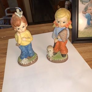 Vintage boy & girl figurines